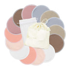 wegreeco Nursing Breast Pads (14 Pack) + Laundry Bag & Travel Storage Bag, 4.7 inch Option - Washable & Reusable Breastfeeding Nursing Pads (Mild, Large)