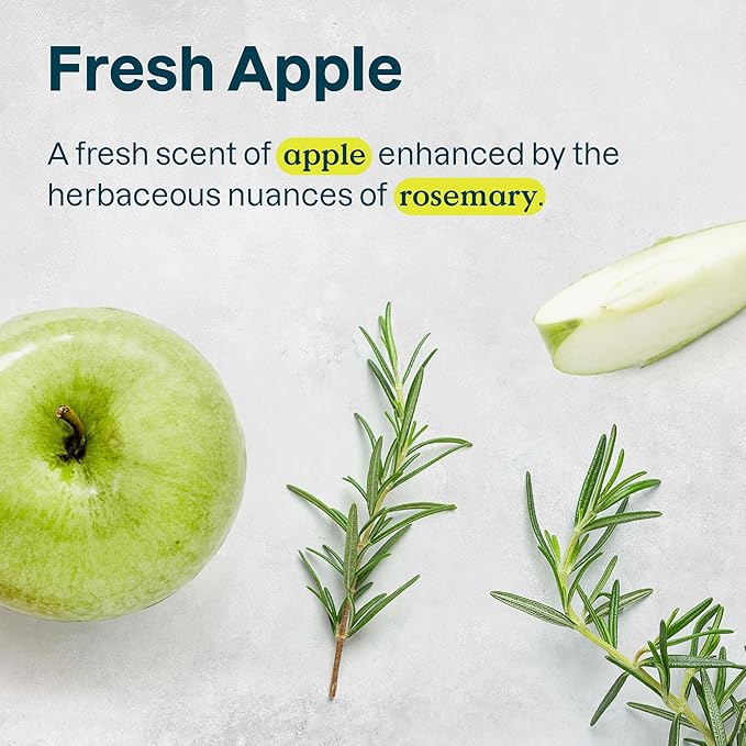 ATTITUDE Body Wash for Sensitive Skin with Oat, EWG Verified, Dermatologically Tested, Vegan, Fresh Apple Scent, 16 Fl Oz