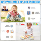 Montessori Toys for Babies 6-12 Months, 9 in 1 Educational Wooden Toys Set, Includes Object Permanent Box, Stacking Cups, Mirror Puzzle, Ring Stacker and More