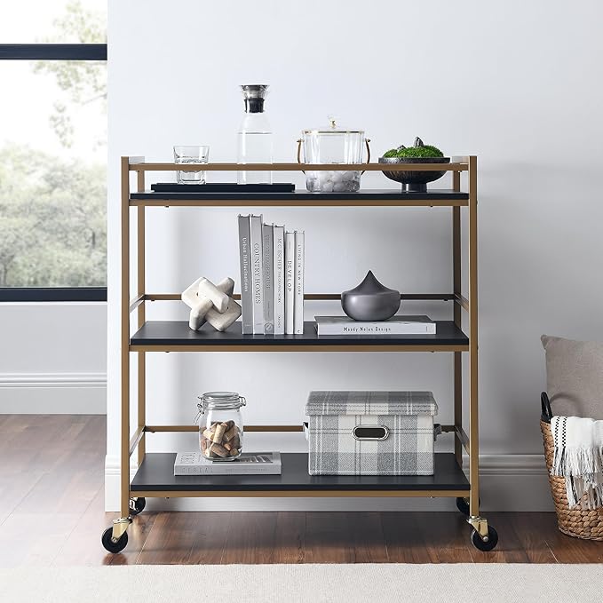 Delta Children Jade Changing Table/Cart, Ebony Melamine/Bronze