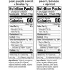 Plum Organics Variety Pack, 6+ Months - Organic Fruit and Veggie Baby Food Pouches - Pear, Purple Carrot + Blueberry & Peach, Banana + Apricot - 4 oz Pouch (Pack of 8)