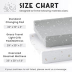 Baby Changing Pad Cover 2-Pack for Boys, Girls (Galaxy, Moon and Stars) - Premium Fitted Sheets Baby Diaper Changing Table Cover - Buttery Soft Cotton Blend