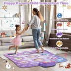Dance Mat for 3-12 Year Old Girls, Frozen Dance Pad with Wireless Bluetooth, Purple Electronic Music Princess Toys Birthday for Kids and Toddlers Ages 3 4 5 6 7 8 9 10 +