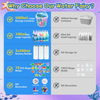 Make 3 Sensory Bottle, Glow-in-The-Dark Magic Gel Water Fairy Toy, DIY 100+ Aqua Water Squishy kit with 18 Shape Molds, 100ml Gels, 5L Bucket, Shell, Glitter, Pom-Poms, Arts Crafts for Kids