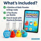 Bubble Bath Bombs for Boys with Mini Toy Ducks Inside – Bubble Bath for Kids - Kids Bath Bombs Toys Powder– Bathtime Experiment Kit Mix - Blast of Foam & Colour Surprise – Gift Set of 4