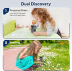 1000X Handheld Microscope for Kids 4K 2.0" Screen Rechargeable Mini Pocket Digital Microscopes w/Slides Kit Portable Edu Gift Age 4-6 8-12 Children Students (Grey)