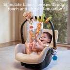 TUMAMA Baby Activity Toy Cute Bear Spiral Toy with Hanging Toys, Clips Detachable Sensory Stimulating Baby Toys 0-3 3-6 Months for Newborn Strollers Bassinets Crib Carseat