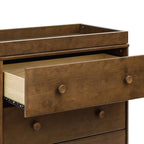 babyletto Lolly 3-Drawer Changer Dresser with Removable Changing Tray in Natural Walnut, Greenguard Gold Certified