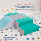 ECR4Kids SoftZone Junior Mix n' Match Step, Beginner Playset, Emerald, 2-Pack