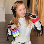 YLL Mini Karaoke Machine with 2 Wireless Microphones, TOP Kids Gifts for Girls Ages 3, 4, 5, 6, 7, 8, 9,10,11,12 +Year Old, 4-12 Years Old Birthday Toy Gift for Girls Boys Party (Black Green)