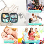 Baby Healthcare and Grooming Kit, 21 in 1 Portable Baby Essentials Kit with Gas Relief Hair Brush Comb Nasal Aspirator for Newborn Boys Girls (21 Kits-Green)