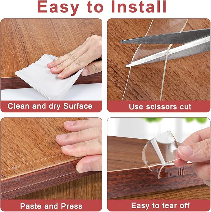 Corner Protectors Baby Proofing,Clear Corner Protector,Soft Edge Protector 16.4ft(5M) Corner Guards Furniture Corner&Edge Safety Bumpers with Upgraded Strong Adhesive for Furniture&Sharp Corners