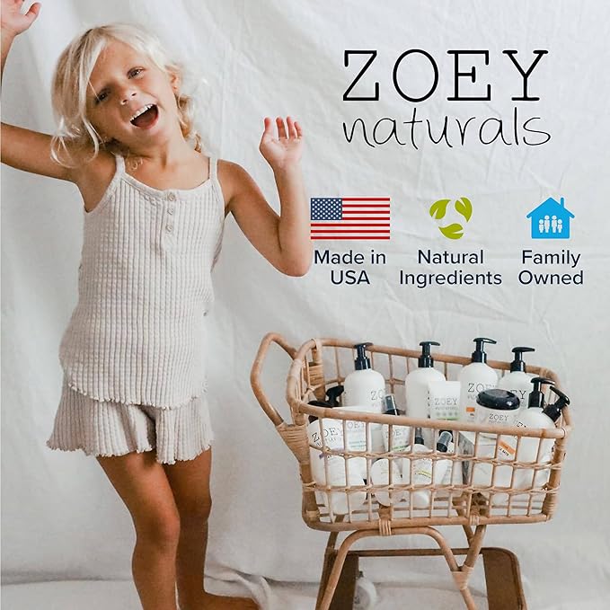 Zoey Naturals - Sweet Citrus Bubble Bath for Kids & Babies - Organic Tear-Free, Non-Toxic Toddler Soap with Moisturizing Aloe & Avocado Oil - Long Lasting Bubbles - Made in USA, 17 oz