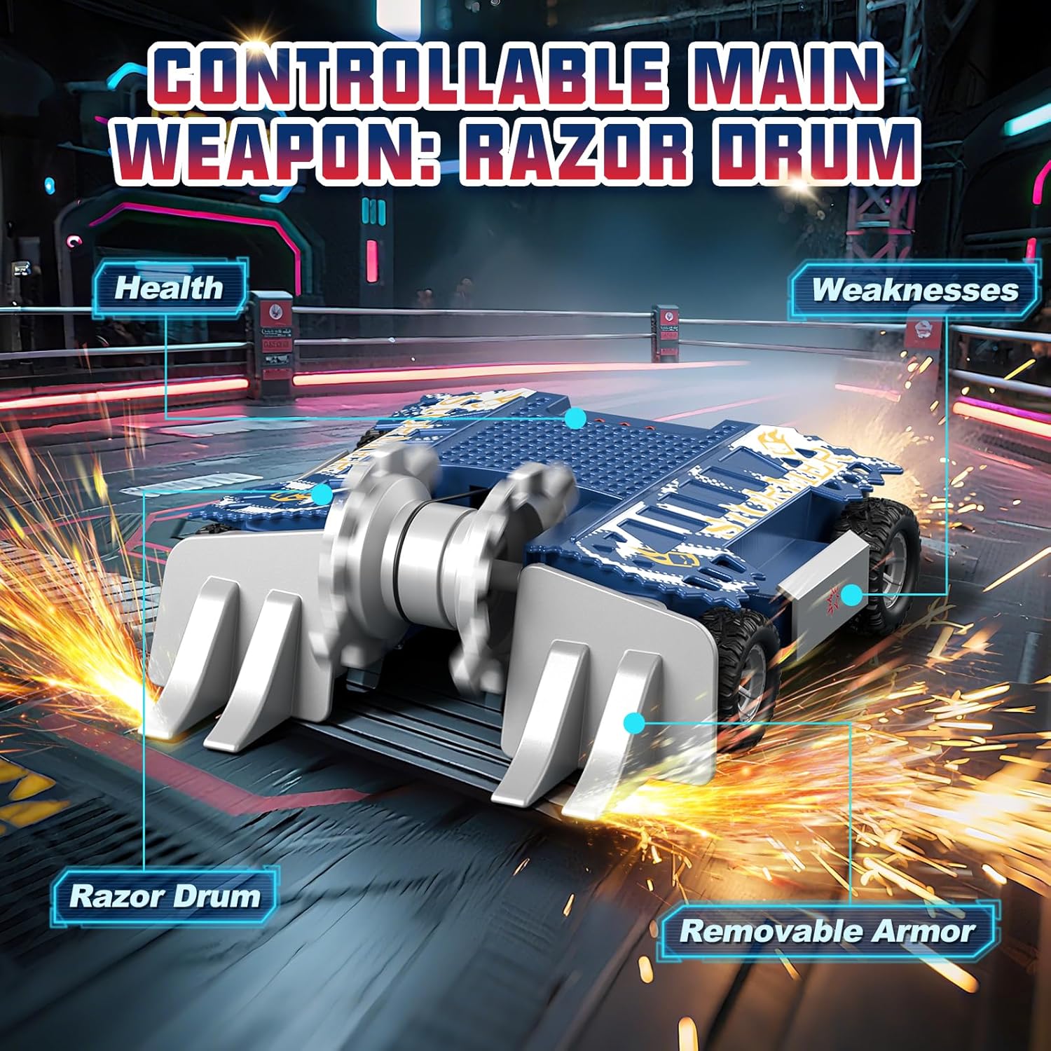 Remote Control Battle Robots, RC Fighting Robots Toys for Kids, Combat Robot STEM Toys, 4WD 2.4 GHz Remote Control Robot Set Birthday Gifts for Boys and Girls Age 5 & Up