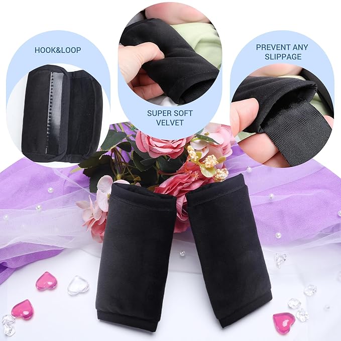 COOLBEBE New Babybody Support & Strap Covers Set for Newborn Infant Toddler- Extra Soft Stroller Cushion Pads Car Seat Insert, Perfect for Carseats, Strollers, Swings, Black