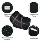 Infant Car Seat Travel Bag Fit Nuna Pipa All Model Car Seat and Base, Fit Doona Baby Stroller, Padded Car Seat Bags for Air Travel, Gate Check Bag with Side Pocket, 5 Protective Feet, Storage Bag