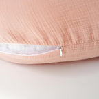 Konssy 2-Pack Muslin Nursing Pillow Covers, Soft & Adorable Nursing Covers for Breastfeeding Pillows, Slipcovers for Newborn Boys & Girls(Pink, Floral)