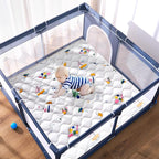 High-Density Foam Baby Play Mat, 50x50 Inches Thicken One-Piece Comfortable and Soft Playmat, Non Slip Machine Washable Floor Mat for Infants, Tapete para Bebes,Toddlers