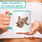 Personalized Mother's Day Coffee Mug, Custom Mum Photo Text 11 Oz Ceramic Mug, Customized Mom Gift Idea Picture Name Cup, Taza Cafe Personalizadas Fotos, Cute Gifts Mom Women Dad Men, Teal