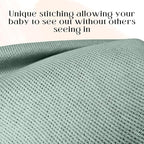 Peekaboo Nursing Cover Up for Breastfeeding - Breathable Knit - Soft Organic Cotton & Cashmere Breast Feeding Poncho for Women - Privacy Feature - Includes Mesh Laundry Bag (Sage)