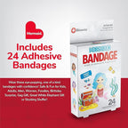 BioSwiss Bandages, Mermaid Shaped Self Adhesive Bandage, Latex Free Sterile Wound Care, Fun First Aid Kit Supplies for Kids, 24 Count
