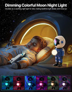 Rossetta Astronaut Galaxy Projector, Star Projector for Bedroom, LED Night Light for Kids Room with Timer and Remote, Room Decor Aesthetic, Home Decor, Gifts for Adults, Teens, Christmas, Birthday