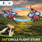 4DRC V31 RC Plane with Camera, Foam Remote Control Drones with Camera for Kids Adults 8-12 12-16, Remote Control Airplane Fighter Jet with Light, 360° Flip Fighter Jet Toy
