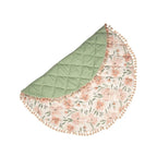 Crane Baby Padded Floor Mat, Pink Floral Nursery Decor, Activity Mat, 40" x 40", Baby Tummy Time, Baby Girl Nursery Essentials