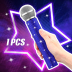 Sanwuta Fake Microphone Prop Sparkly Bling Rhinestones Plastic Play Microphone Pretend Glitter Bedazzled Mic for Cosplay Party Costume(Royal Blue)