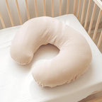 Konssy 2-Pack Muslin Nursing Pillow Covers, Soft & Adorable Nursing Covers for Breastfeeding Pillows, Slipcovers for Newborn Boys & Girls(Cream, Blossom)