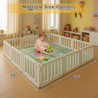 MAXYOYO 1.2" Thick Baby Play Mat for Floor, 78"x 78" Foldable Playpen Mat,Tummy Time Foam Mats Ultra Soft Support, Padded Carpet with Non-Slip Backing for Infant,Kids and Toddler Crawling, Green