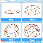 Climbing Dome, Outdoor Toddler Jungle Gym, 7 Ft Climbing Toys for Kids 3-8, Geometric Dome Climber Jungle Gym for Backyard, Outside Climb Dome for Kids Climber