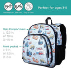 Wildkin JumpOff Jo 12-inch Kids Backpack – Lightweight, Durable Toddler Bag - Jo's Garage