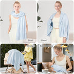 Nursing Cover for Breastfeeding – Privacy Breast Feeding Covers for Women – Soft Lyocell Fabric, Lightweight & Breathable – Multi-Use Scarf, Shawl, Baby Blanket – One Size – with Laundry Bag