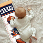 Personalized Name Growth Chart Wall Decor for Kids – Canvas Removable Height Chart Measuring Ruler 59" x 7.9" (Balls)