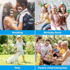 Theefun Bubble Machine: 750ML Metal Automatic Bubble Maker for Toddlers and Kids, Portable Professional Bubble Blower Operated by Plug-in Bubble Toys for Parties Weddings Indoor and Outdoor Use