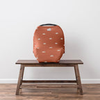 Itzy Ritzy 4-in-1 Nursing Cover, Car Seat Cover, Shopping Cart Cover & Infinity Scarf – Breathable, Multi-Use Nursing Cover Up for Breastfeeding, Carseat Canopy & Stroller Cover (Terracotta Sunrise)