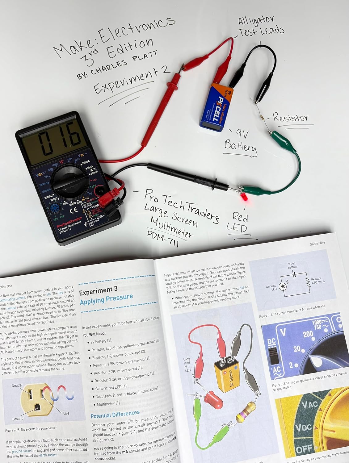 Make: Electronics 3rd Ed Kit 1 Economy - Beginner, Intermediate, & Advanced (Teen - Adult) Component Pack for The Experiments in Make: Electronics 3rd Ed by Charles Platt - Covers Sections 1-3