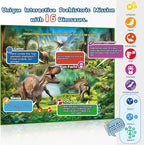 Interactive Dinosaur Toys Learning Poster, Dinosaur Talking Poster, Bilingual Dinosaur Talking Educational Children Toy with Sound Effects, Dinosaur Toys for Ages 3-12, Best Dinosaur Party Gift