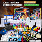 250 Experiments Kits for Kids, Science S.T.E.M Projects Scientific Toys for Boys Girls Gifts Ideas Birthday Christmas, Erupting Volcano, Planet, Bouncy Ball,Chemistry Scientist Set