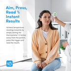 Medical Grade FSA-HSA Eligible Heavy Duty Touchless Infrared Forehead Thermometer, for Adults & Baby Digital Thermometer Gun, 1s Instant Results