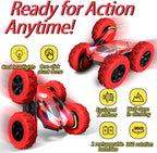 Threeking RC Stunt Car Remote Control Cars with Lights Double-Sided Driving Indoor Outdoor Toys Gifts Presents for 6 7 8 9 10 11 12 Year Old Kids Boys Girls