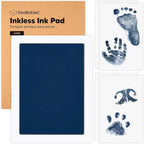 1-Pack Inkless Baby Hand and Footprint Kit - Mess Free Ink Pad for Newborn Keepsake, Dog Nose & Paw Print Kit, Clean Touch Ink Pad for Baby Hand & Footprints, Ideal New Mom Gifts (Navy, Jumbo)