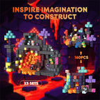 160 PCS Magnetic Blocks Building Toys, 3D Magnetic Building Blocks Set, STEM Educational Sensory Magnet Blocks Construction Set for Kids Ages 3+, Creative Building Toys, Christmas Birthday Gifts