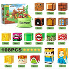 108PCS Magnetic Blocks Building Toys - 1'' Magnet Building Blocks Build Mine Magnet World Game Adventure Set Cubes Boys Girls Toys Ages 3-5 4-6 5-7 6-8 Kids Gifts for 3-12 Years Old School Supplies