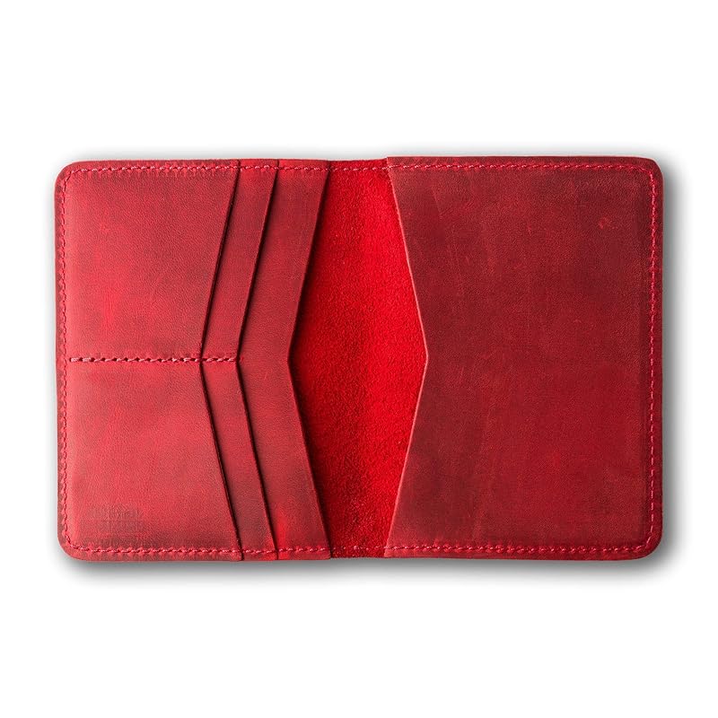 PEGAI Personalized Leather, Passport Holder For Travel | Handmade Passport Wallet Cover Case | Travel Document Holder, Passport Cover for Men, Women, and Family | Pike (Rose)