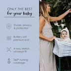 Milk Snob Original 5-in-1 Cover - Added Privacy for Breastfeeding, Baby Car Seat, Carrier, Stroller, High Chair, Shopping Cart, Lounger Canopy - Newborn Essentials, Nursing Top, Soho