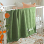 Personalized Baby Name Blanket, Custom Knit Blanket Embroidered with Name, 30x40in Custom Baby Gifts for Boys and Girls, Newborn for Boy/Girl