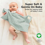 Organic Burp Cloths Baby Boy, Girl - 6-Pack Large Cotton Burping Cloths for Babies, Spit Up Rags, Super Absorbent, Ultra Soft Newborn Rag, Gender Neutral, Machine Washable, Durable (Nordic)