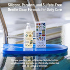 SOOO Kids Swimming Shampoo & Body Wash 2-in-1 Tear-Free Gentle Pool Care for Baby & Kids, Removes Chlorine & Salt After Swimming, Hydrating & Moisturizing Formula, Sulfate-Free, Paraben-Free 10.1oz